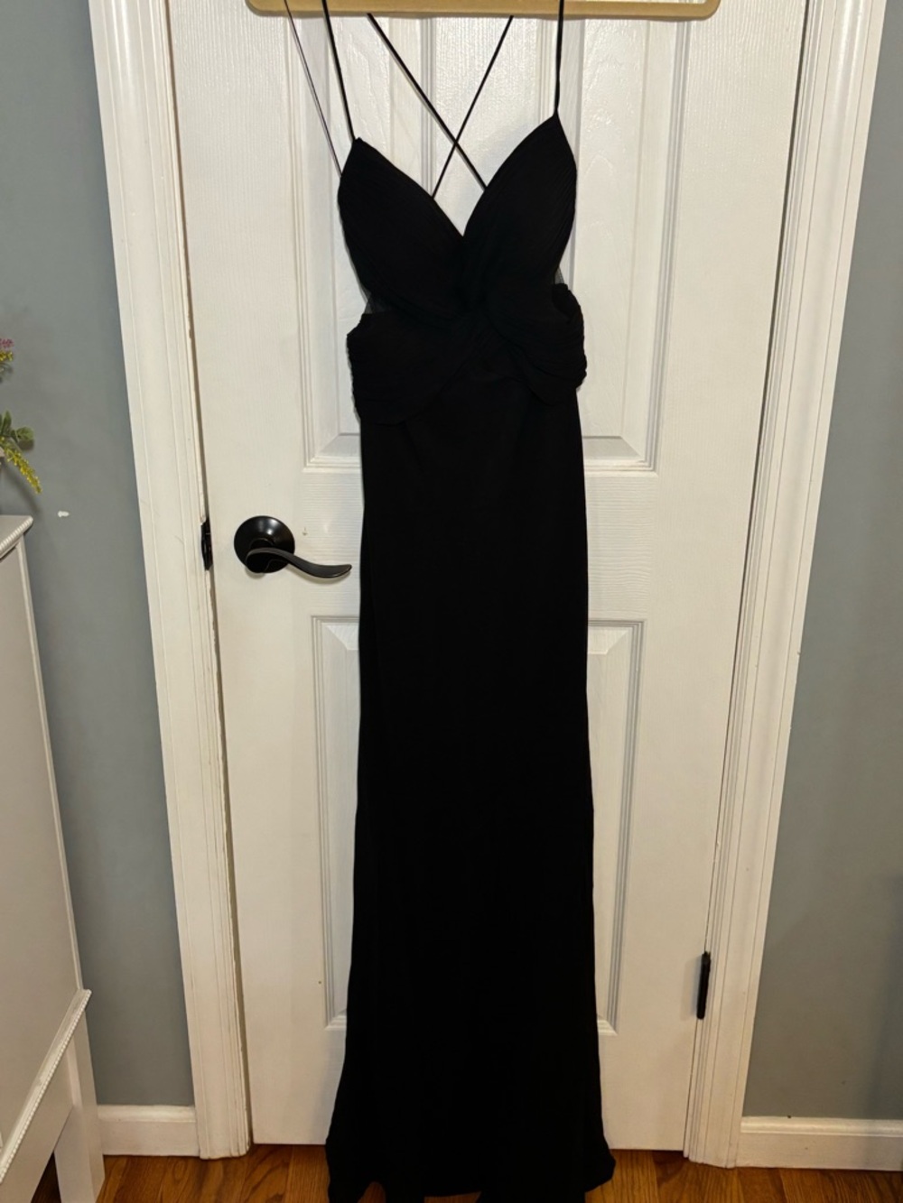 Vintage Cache Black 100% Silk Evening Gown | Size 2 (See Measurements)